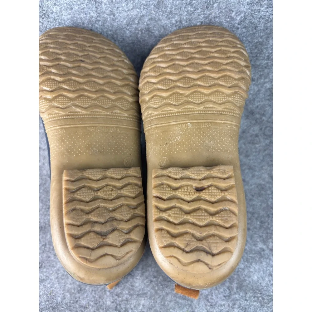 LaCrosse Duck Boots Mens 11 Brown Navy Blue Suede Rubber Polartec Made in USA